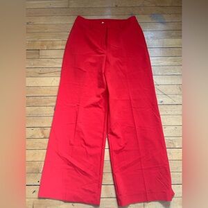 Women's Red Wide-Leg Pants